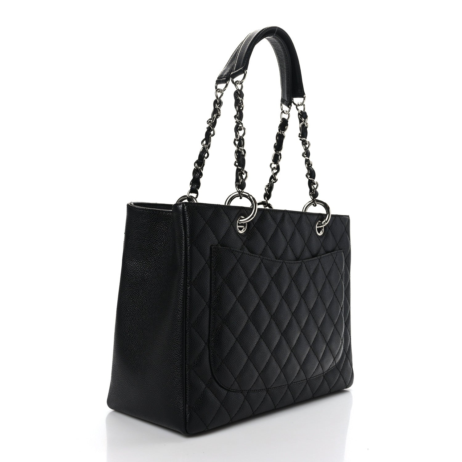 Chanel Caviar Quilted Grand Shopping Tote GST Black 3 of 9