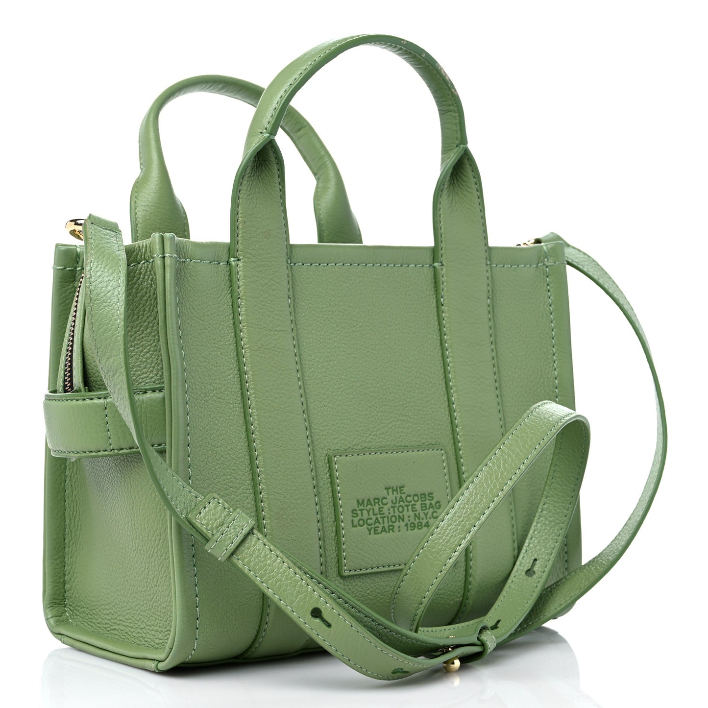 Grained Calfskin Small The Tote Bag Aspen Green