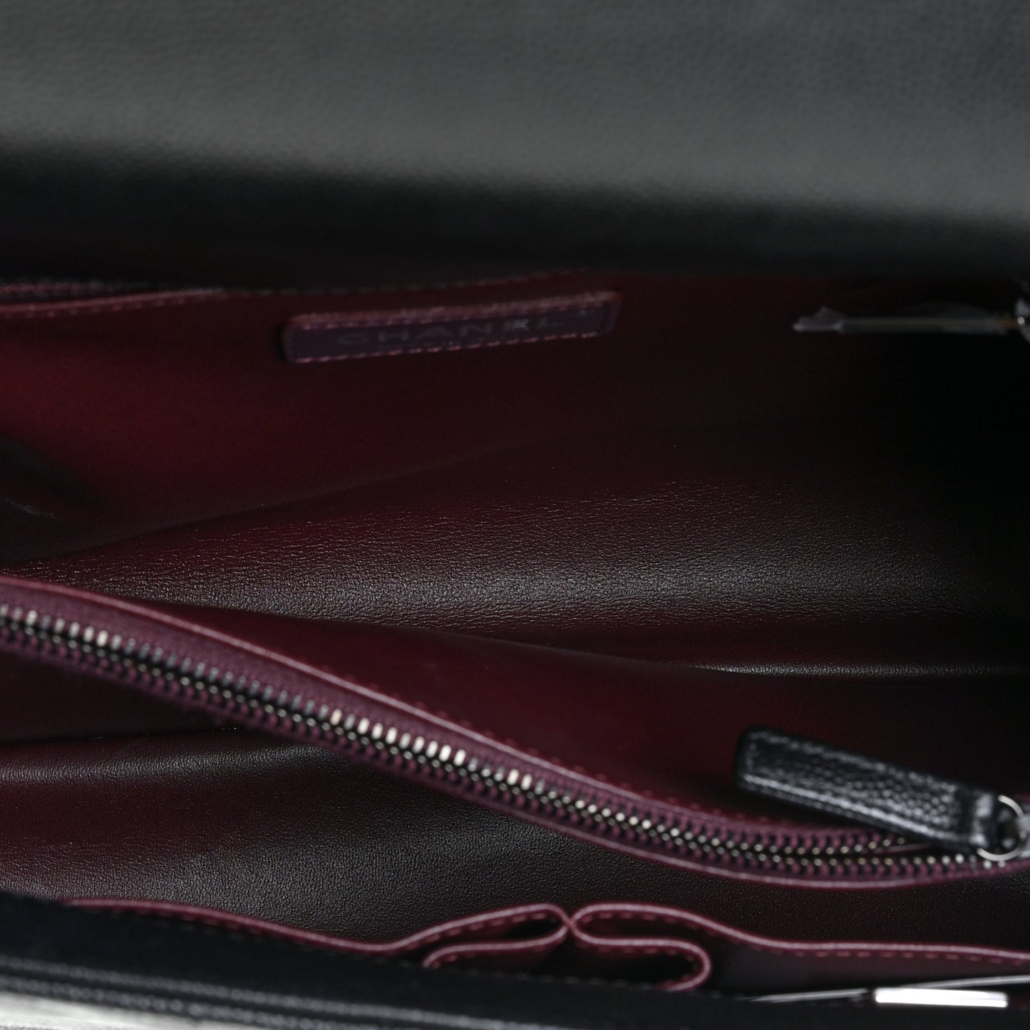 Caviar Chevron Quilted Small Coco Handle Flap So Black