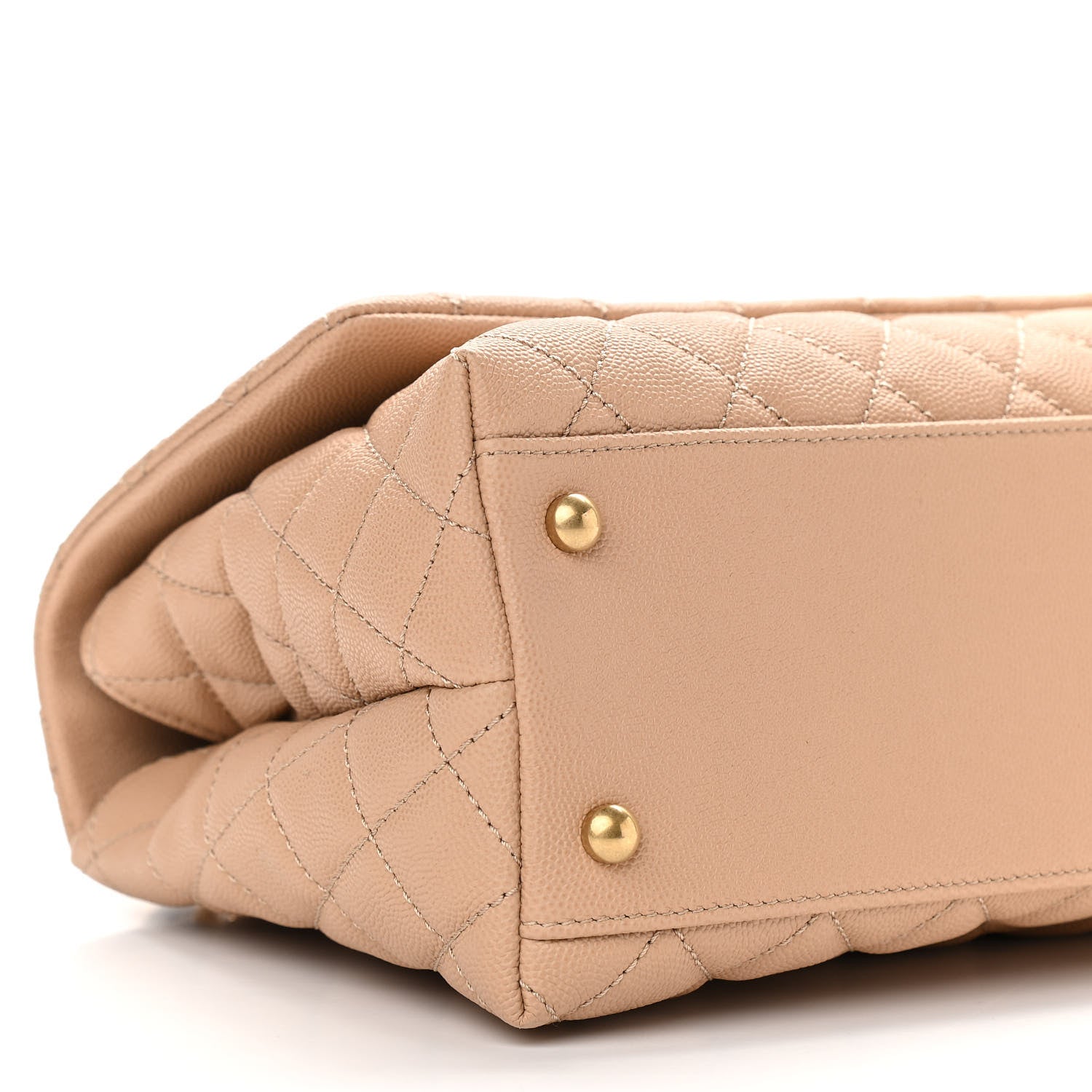 Chanel Caviar Lizard Embossed Quilted Small Coco Handle Flap Beige 5 of 11