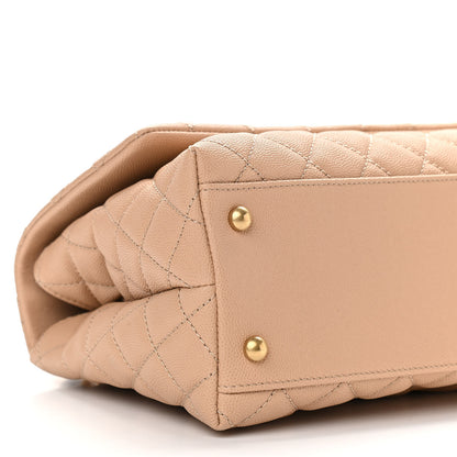 Chanel Caviar Lizard Embossed Quilted Small Coco Handle Flap Beige 5 of 11