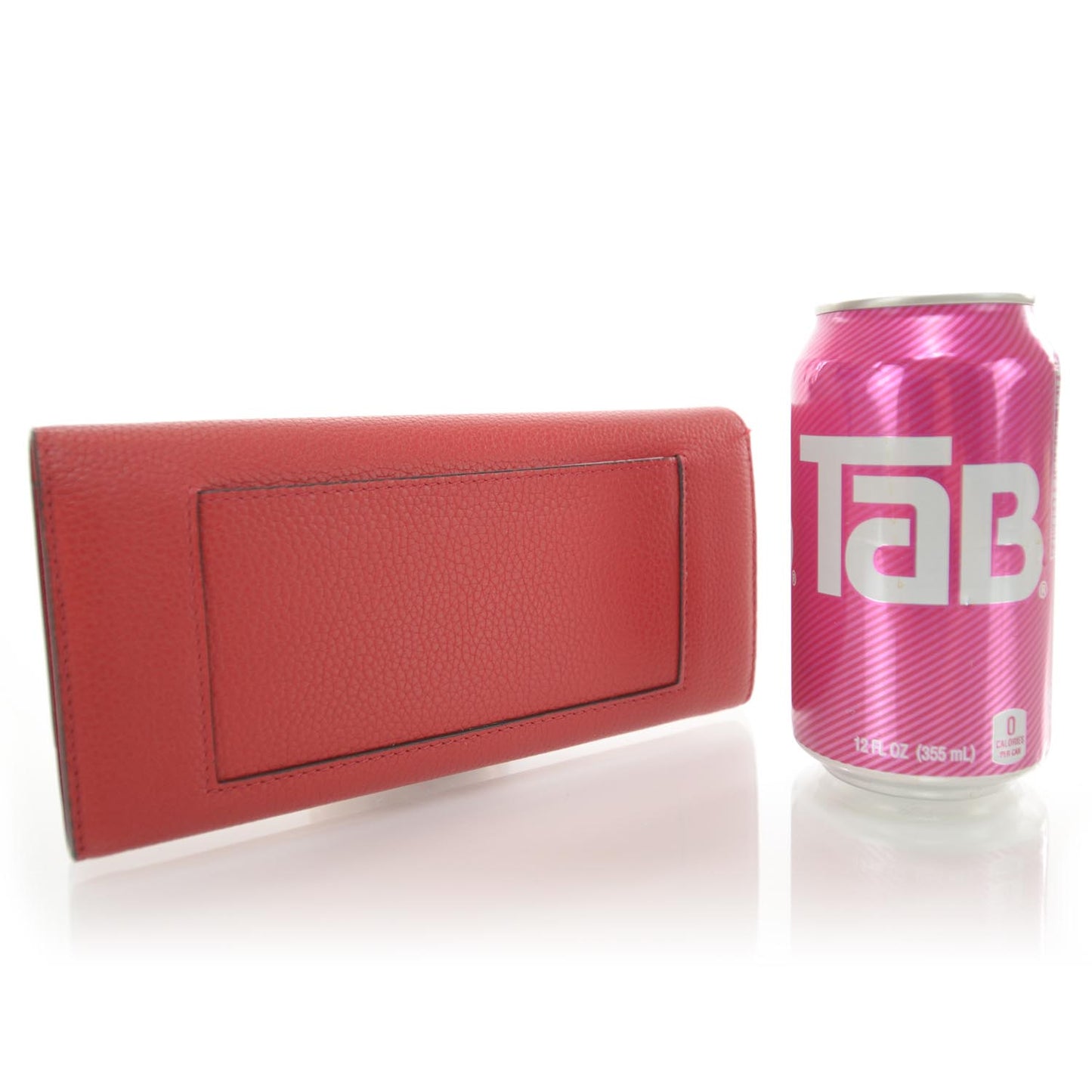 Grained Calfskin Continental Wallet Red