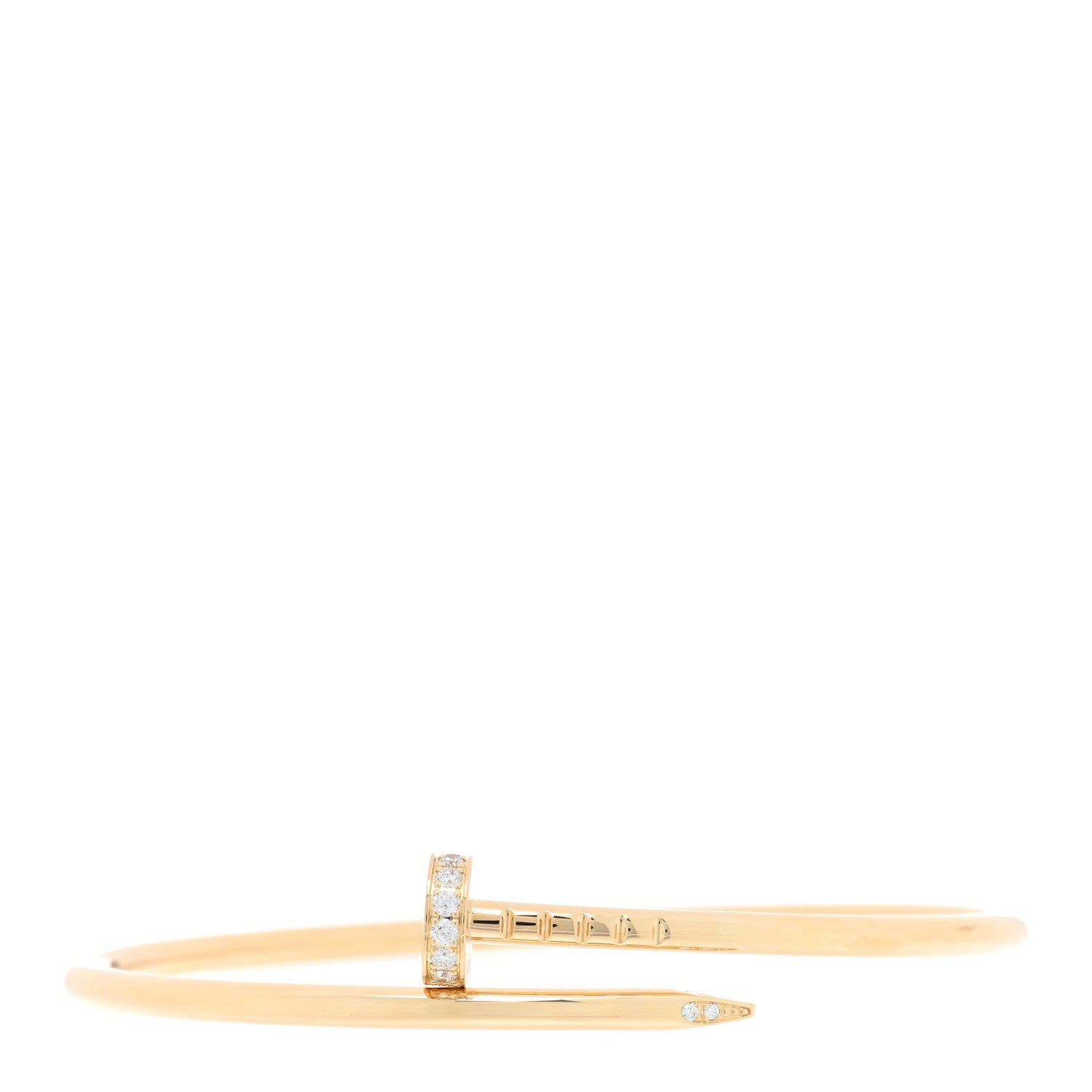 Cartier 18K Yellow Gold Diamond Small Juste Un Clou Bracelet 15 1 of 4