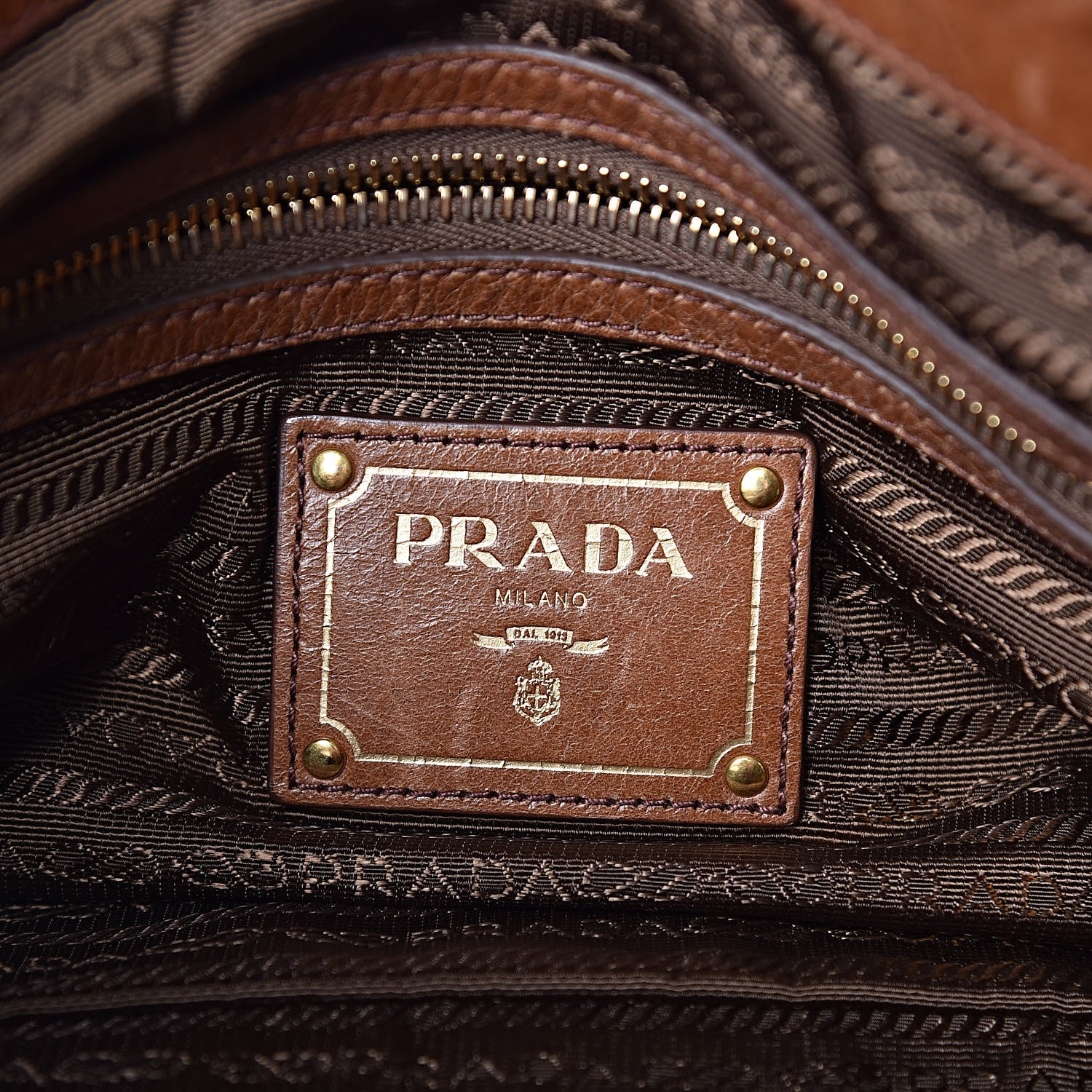 Prada Vitello Shine Shopping Satchel Palissandro 6 of 10