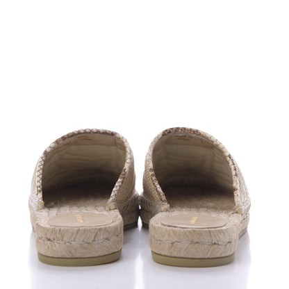 Gucci Straw Elaphe Matelasse GG Marmont Espadrille Slippers 39.5 Natural Cream Brown 7 of 12