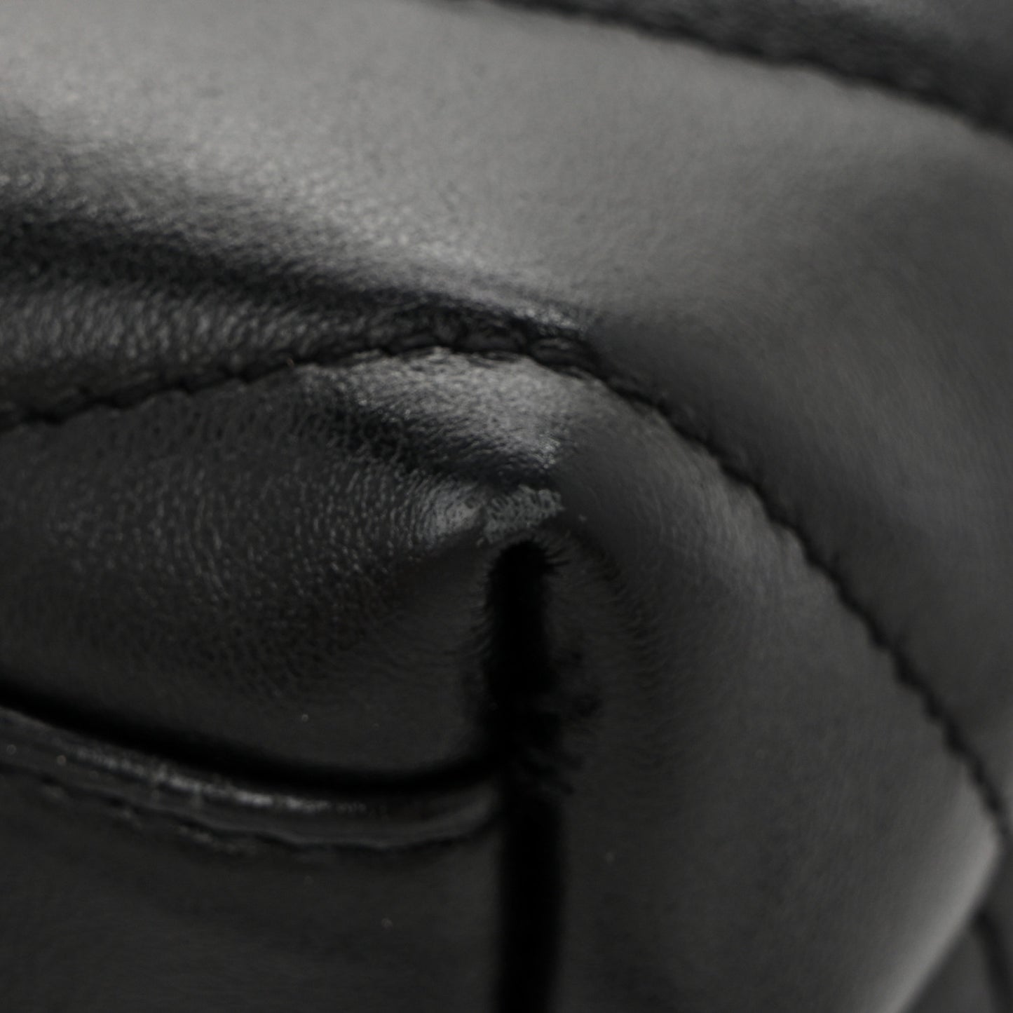 Calfskin Y Quilted Monogram Toy Loulou Crossbody Bag Black