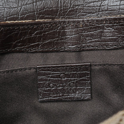 Gucci Monogram Horsebit Clutch Brown 6 of 7