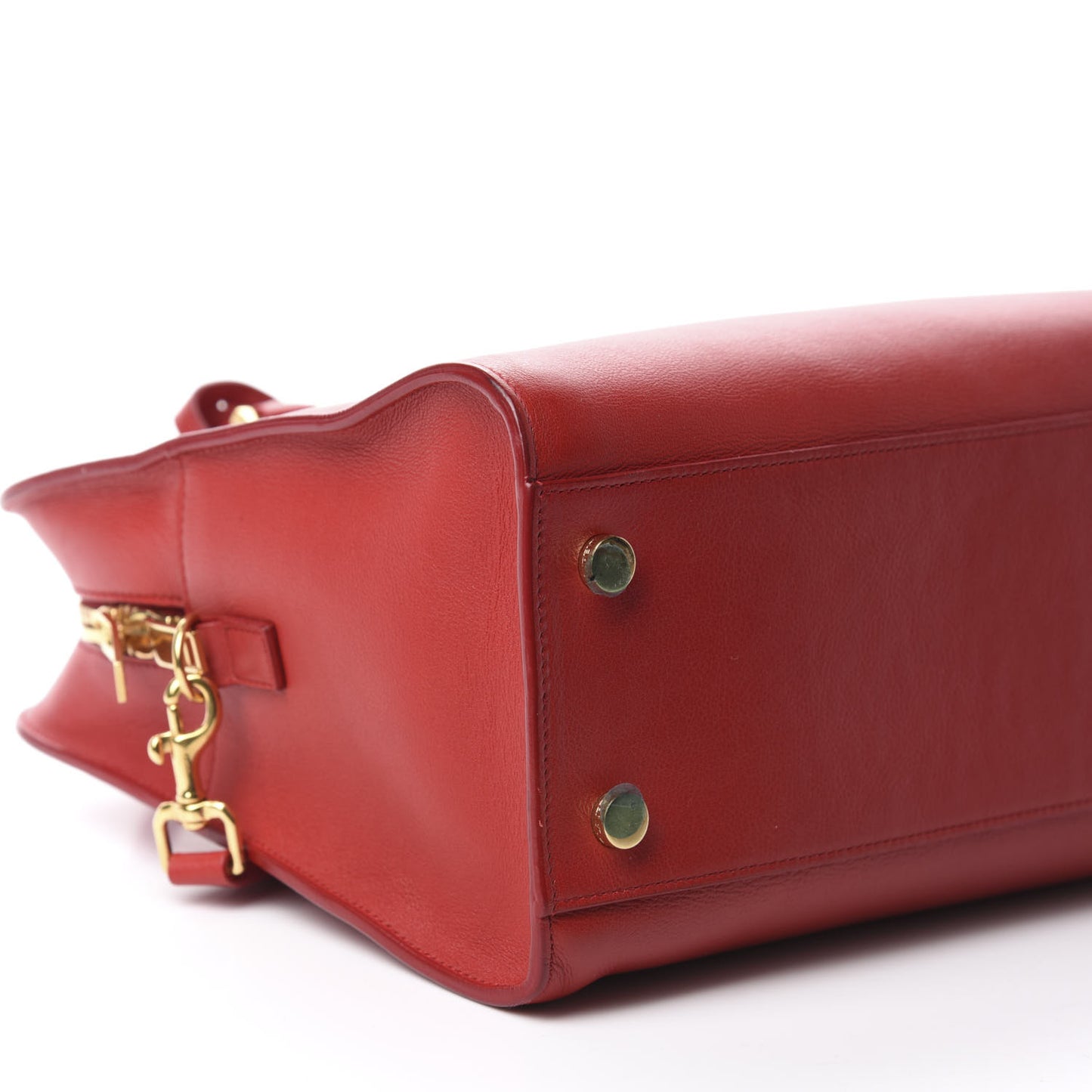 Calfskin Small Monogram Cabas Red