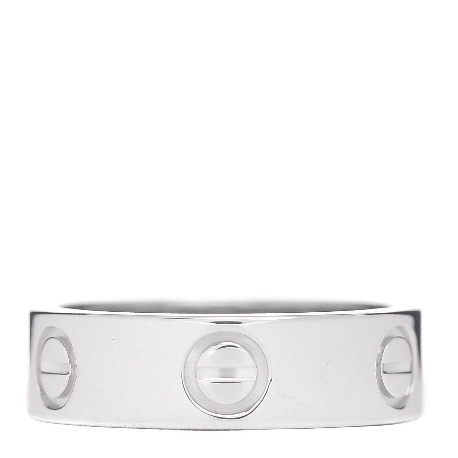 Cartier 18K White Gold 5.5mm LOVE Ring 51 5.75 3 of 4