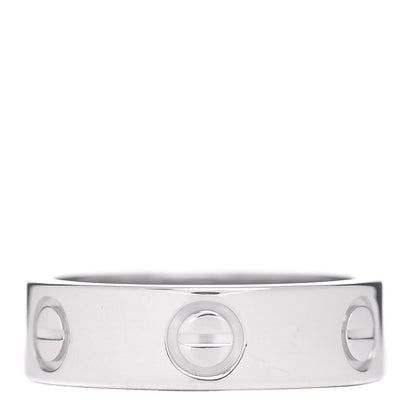 Cartier 18K White Gold 5.5mm LOVE Ring 51 5.75 3 of 4