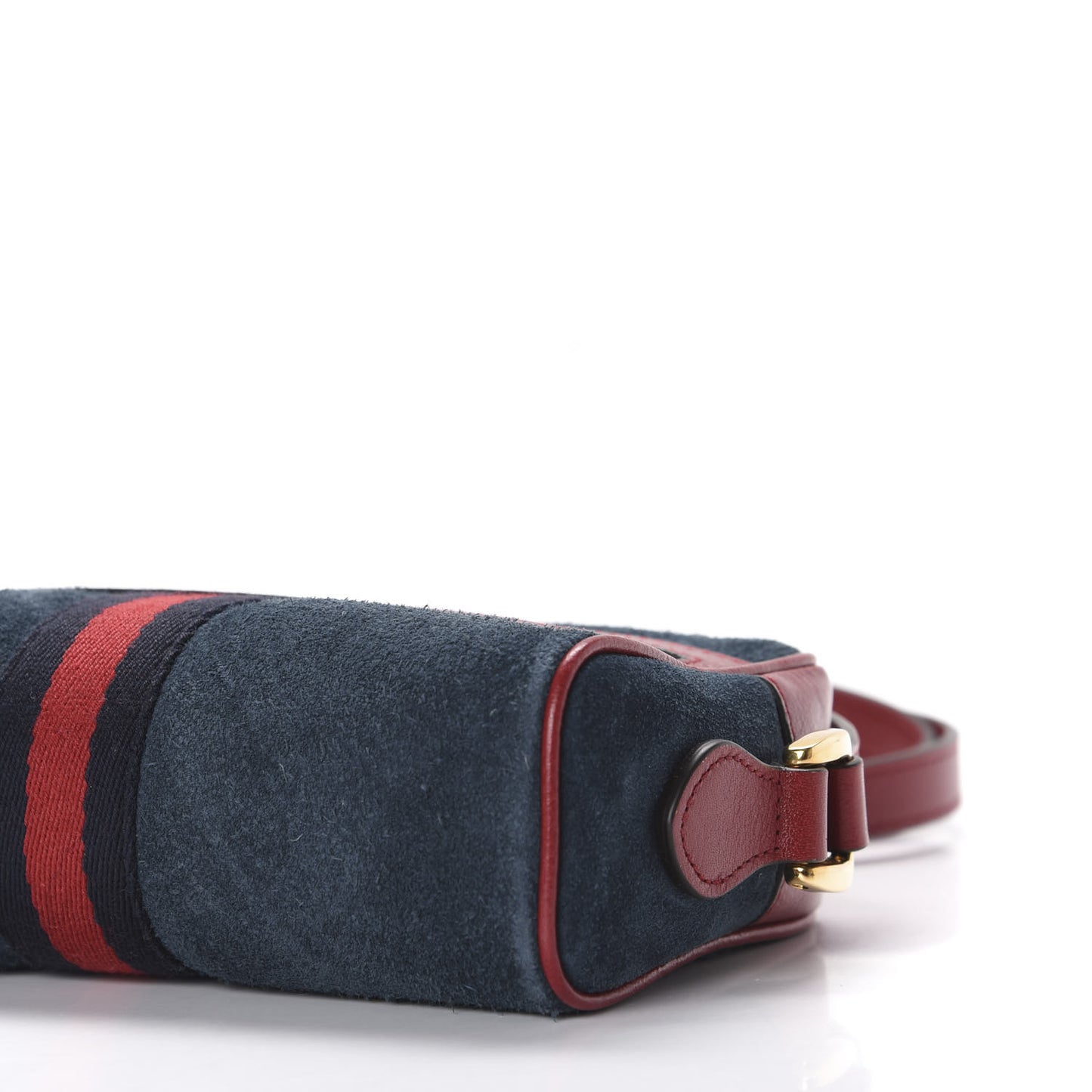 Suede Calfskin Web Mini Ophidia Shoulder Bag New Blue Romantic Cherry