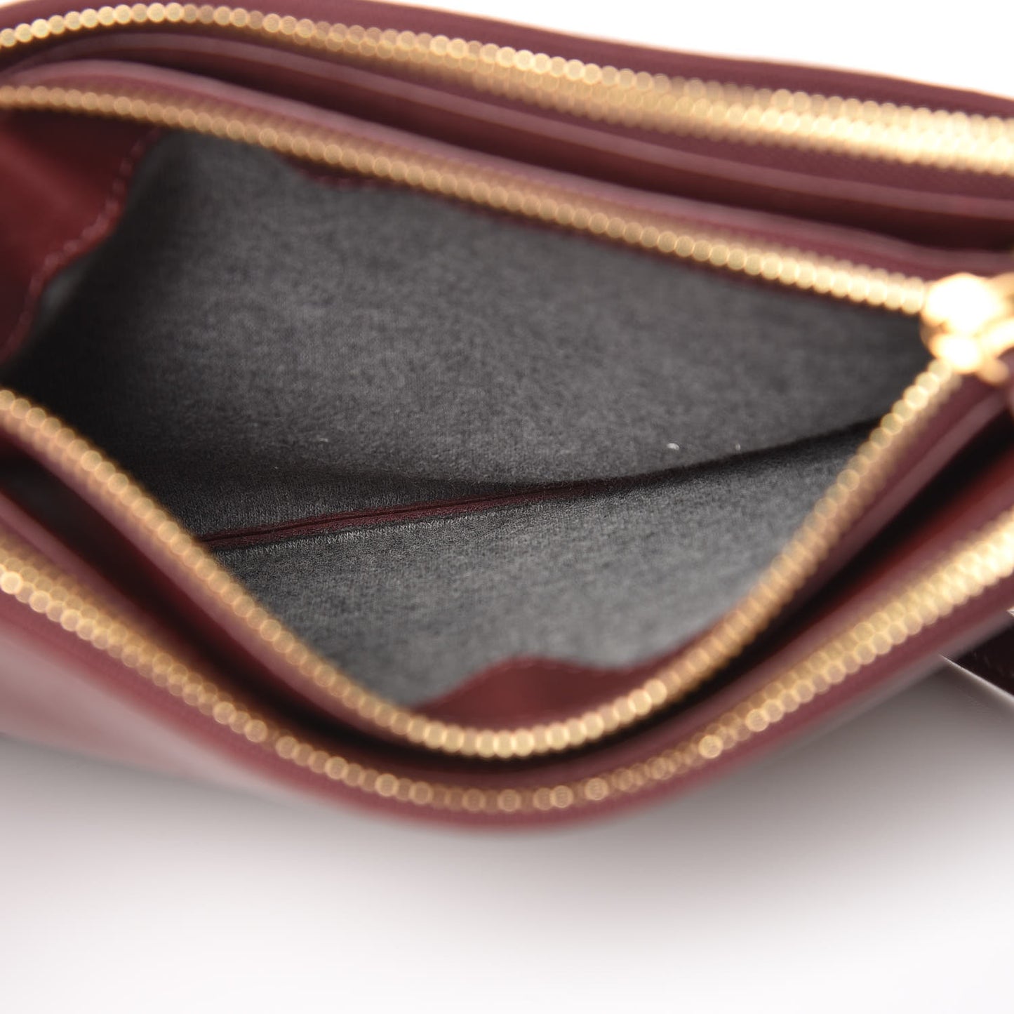Smooth Lambskin Small Trio Crossbody Bag Burgundy