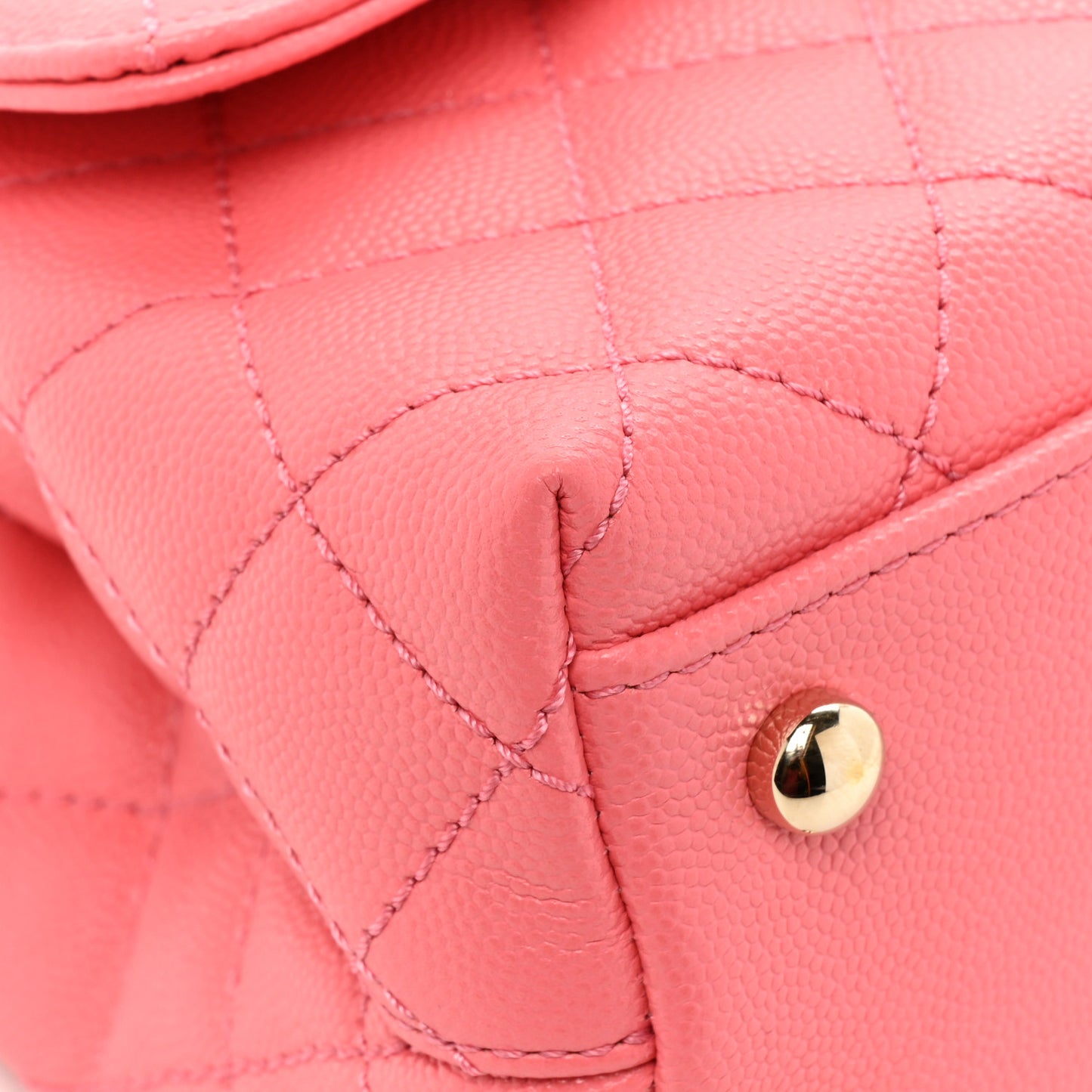 Caviar Quilted Mini Coco Handle Flap Pink
