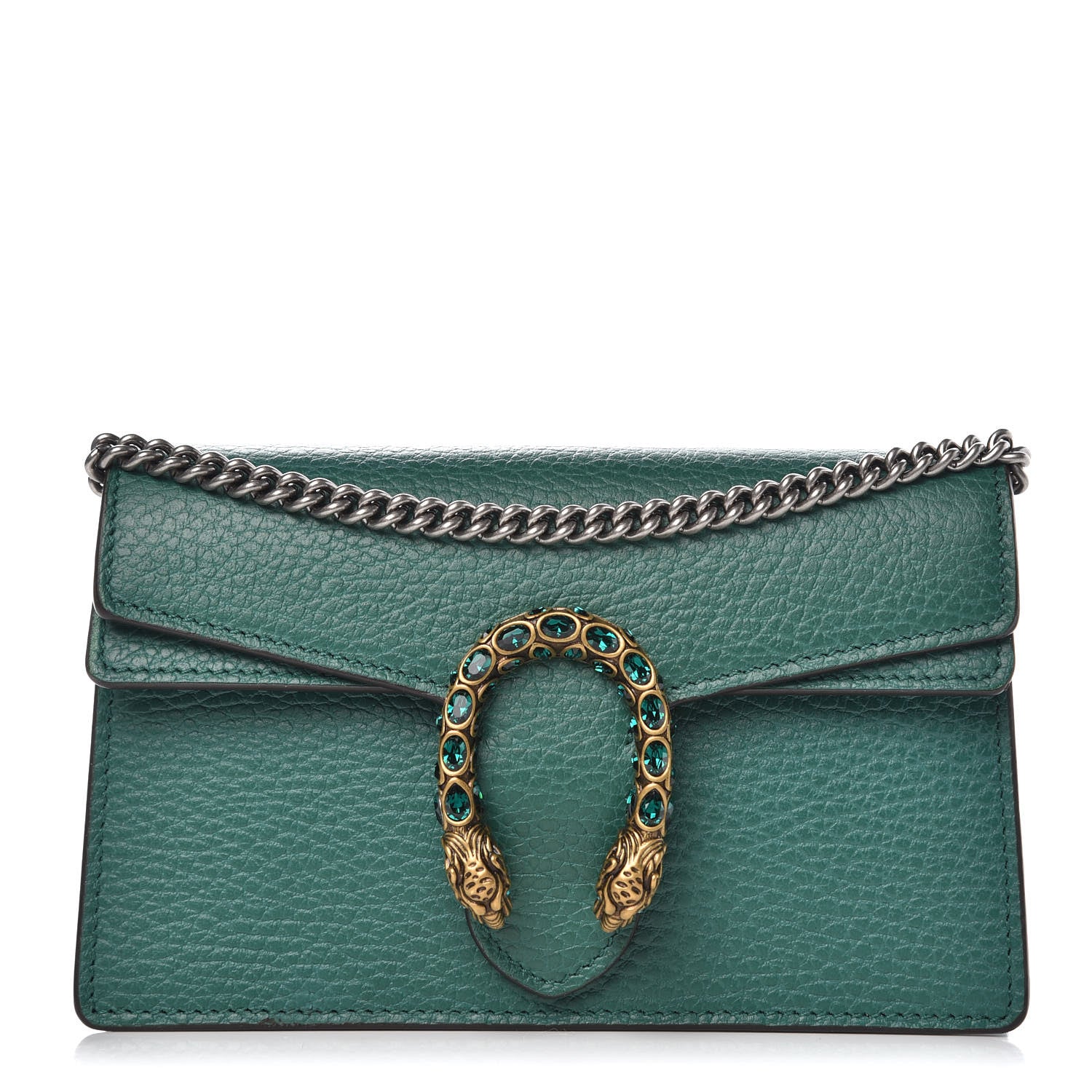 Gucci Calfskin Super Mini Dionysus Shoulder Bag Emerald 1 of 7