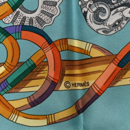 Hermes Silk Au Fil Du Carre Scarf 90 4 of 6
