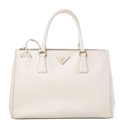 Prada Saffiano Medium Galleria Double Zip Tote Talco 1 of 20