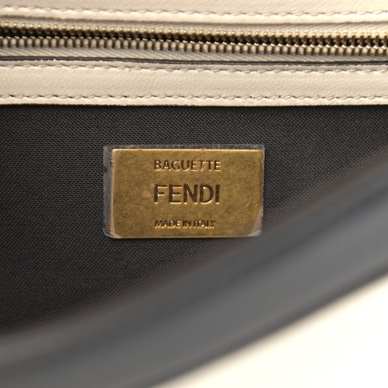 Fendi Nappa Apolo Bi-Color Chain Baguette Uovo Black 6 of 11