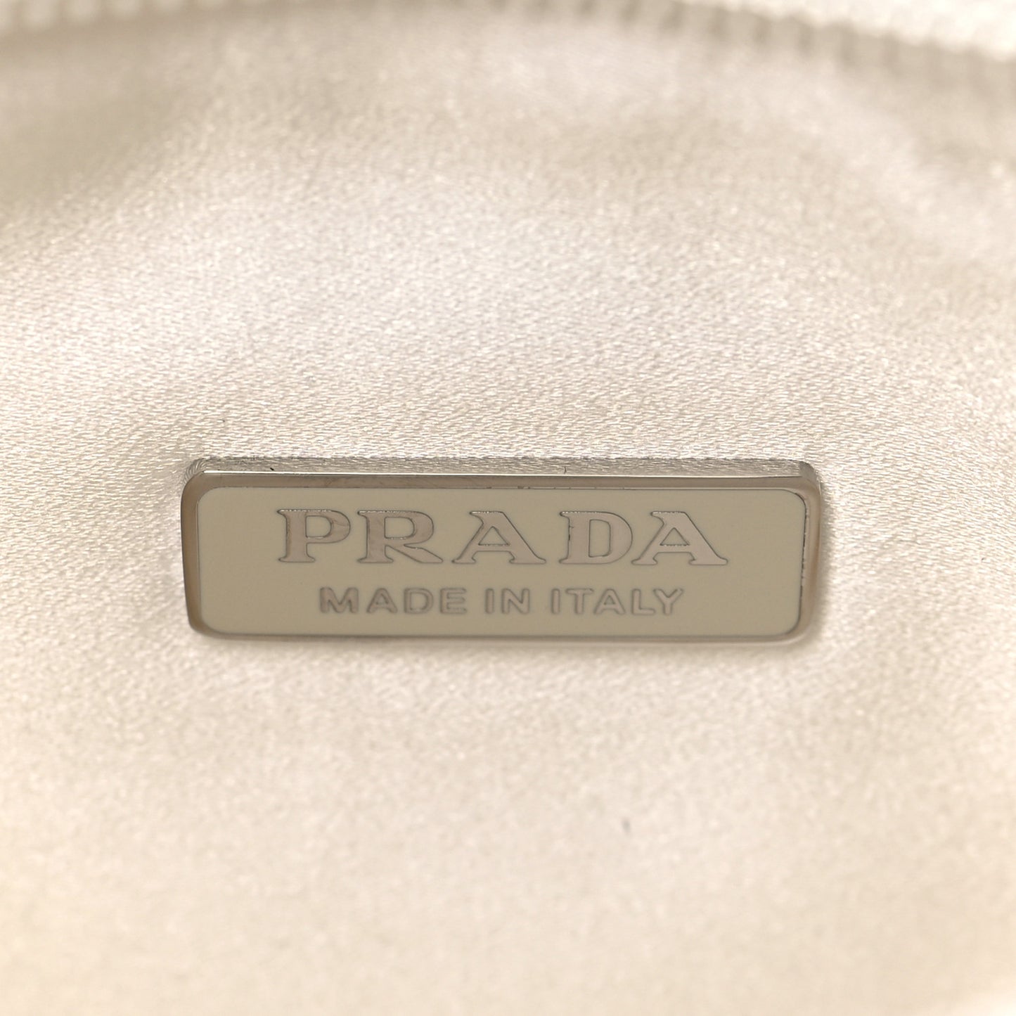 Satin Crystal Mini Re-Edition 2000 Bag White