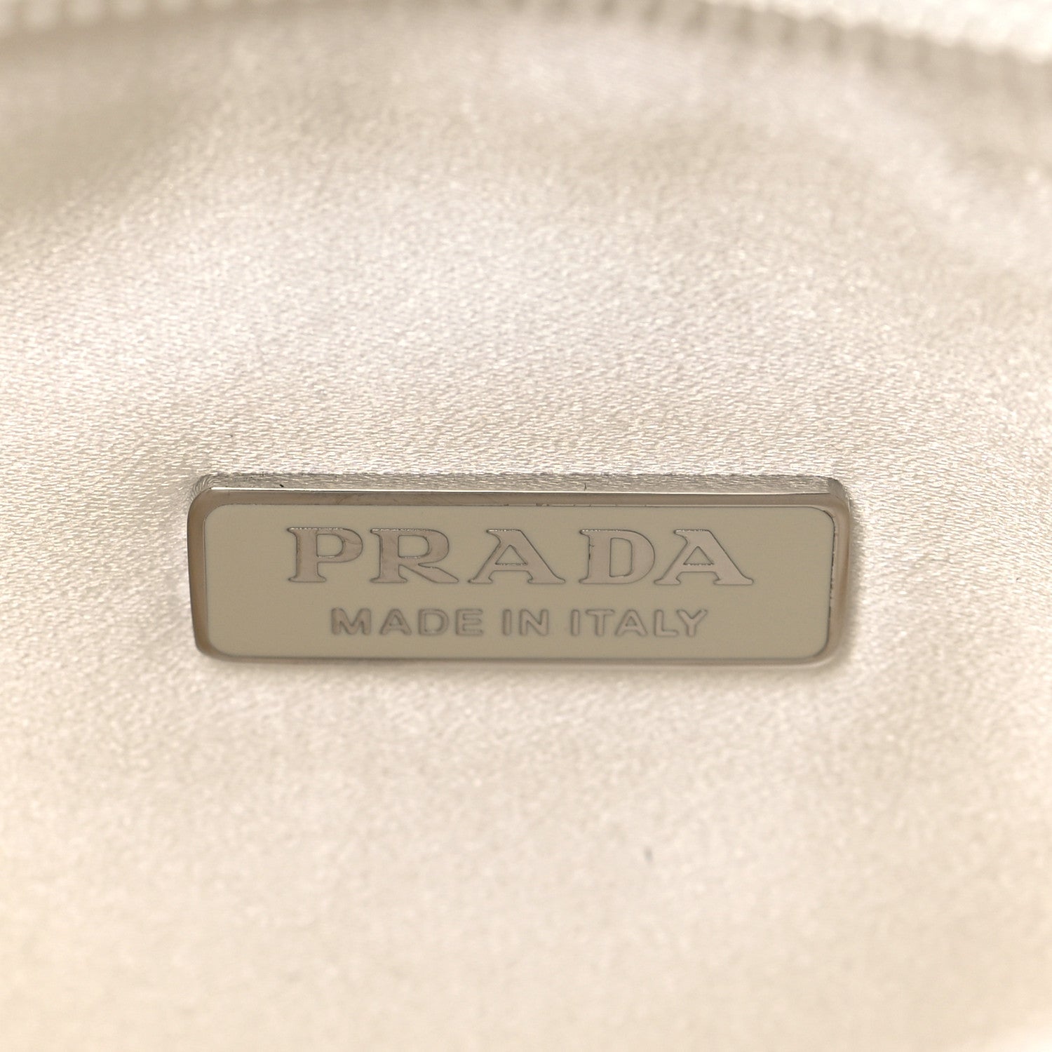 Prada Satin Crystal Mini Re-Edition 2000 Bag White 6 of 8