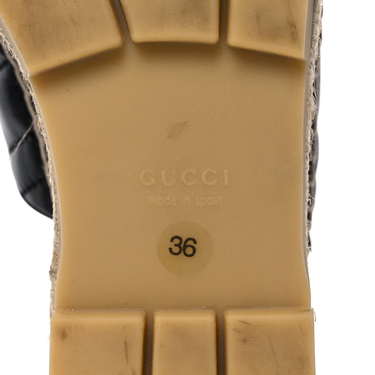 Gucci Nappa Matelasse GG Marmont Platform Espadrille Slippers 36 Black 6 of 9