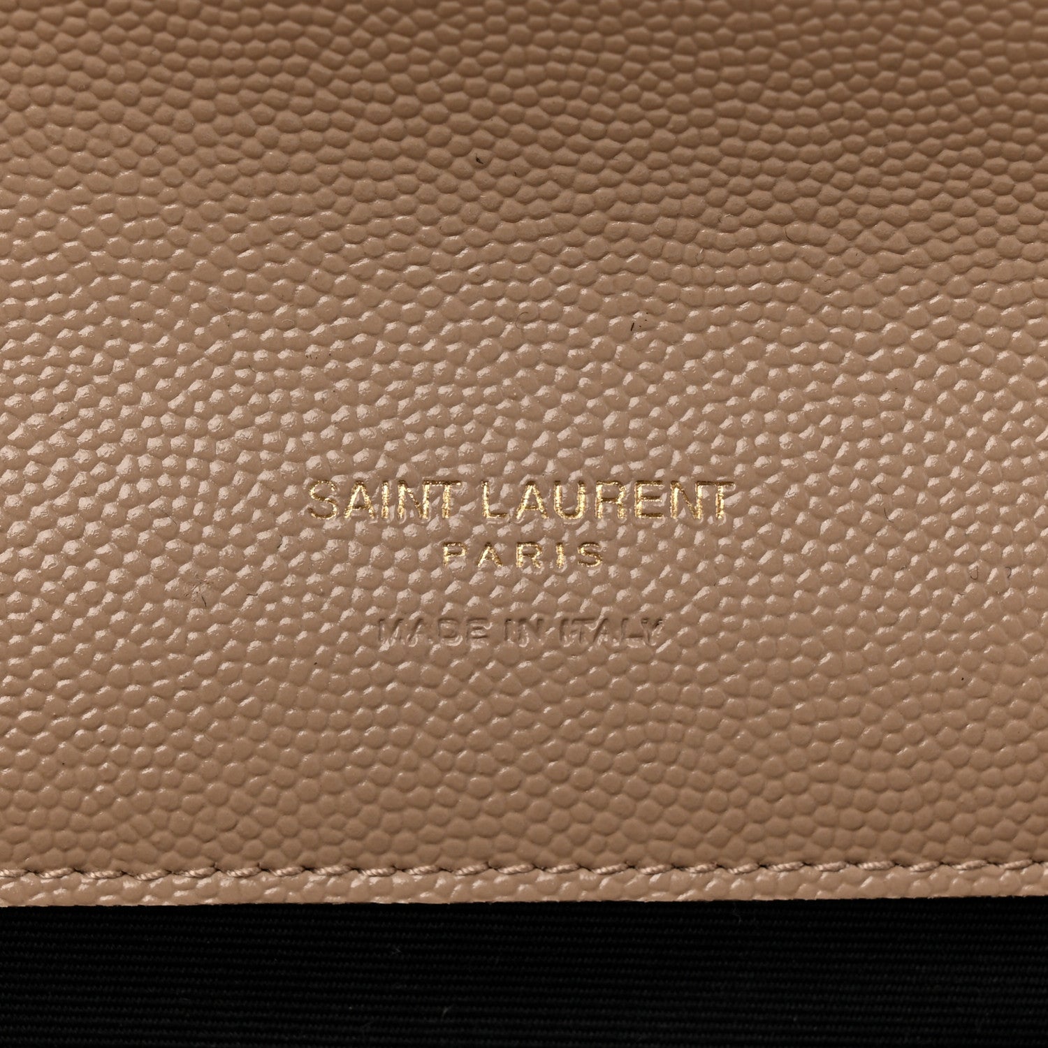 Saint Laurent Grain De Poudre Textured Mixed Matelasse Triquilt Monogram Clutch Dark Beige 6 of 9