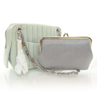 Chanel Lambskin Vertical Quilted Small Mademoiselle Camera Case Green 5 of 9