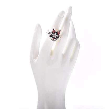 Gucci Sterling Silver Enamel Bosco Ring 52 6 2 of 5