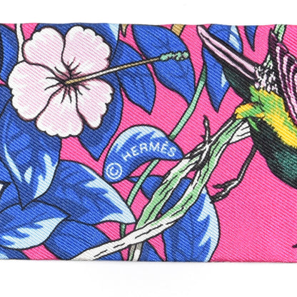 Hermes Silk Jungle Love Love Twilly Rose Vif Bleu Roy 3 of 4