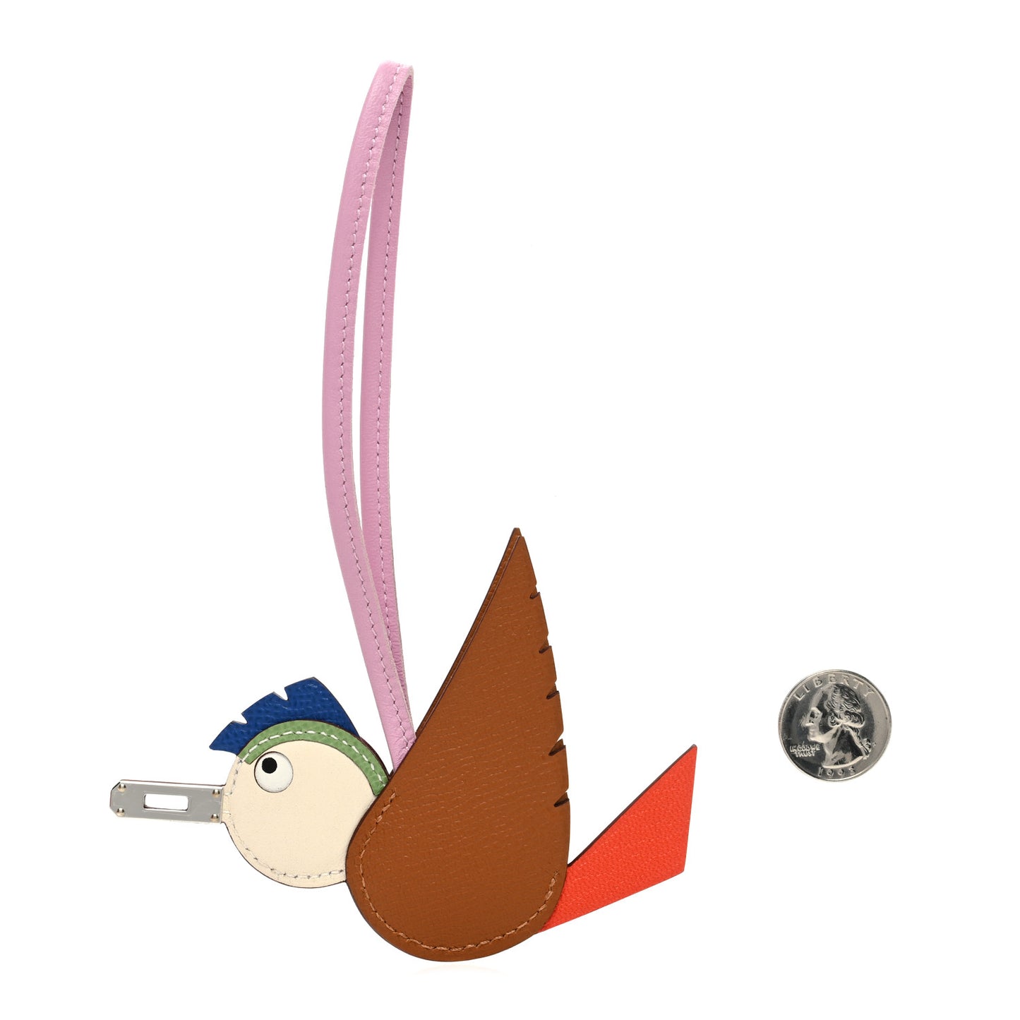 Epsom Swift Chevre Mysore Birdy Bag Charm Mauve Sylvestre Vert Poppy Gold Nata Craie