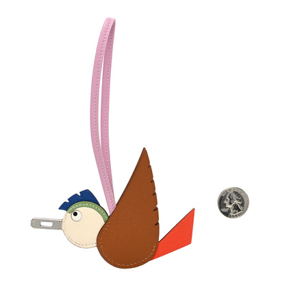 Hermes Epsom Swift Chevre Mysore Birdy Bag Charm Mauve Sylvestre Vert Poppy Gold Nata Craie 2 of 5
