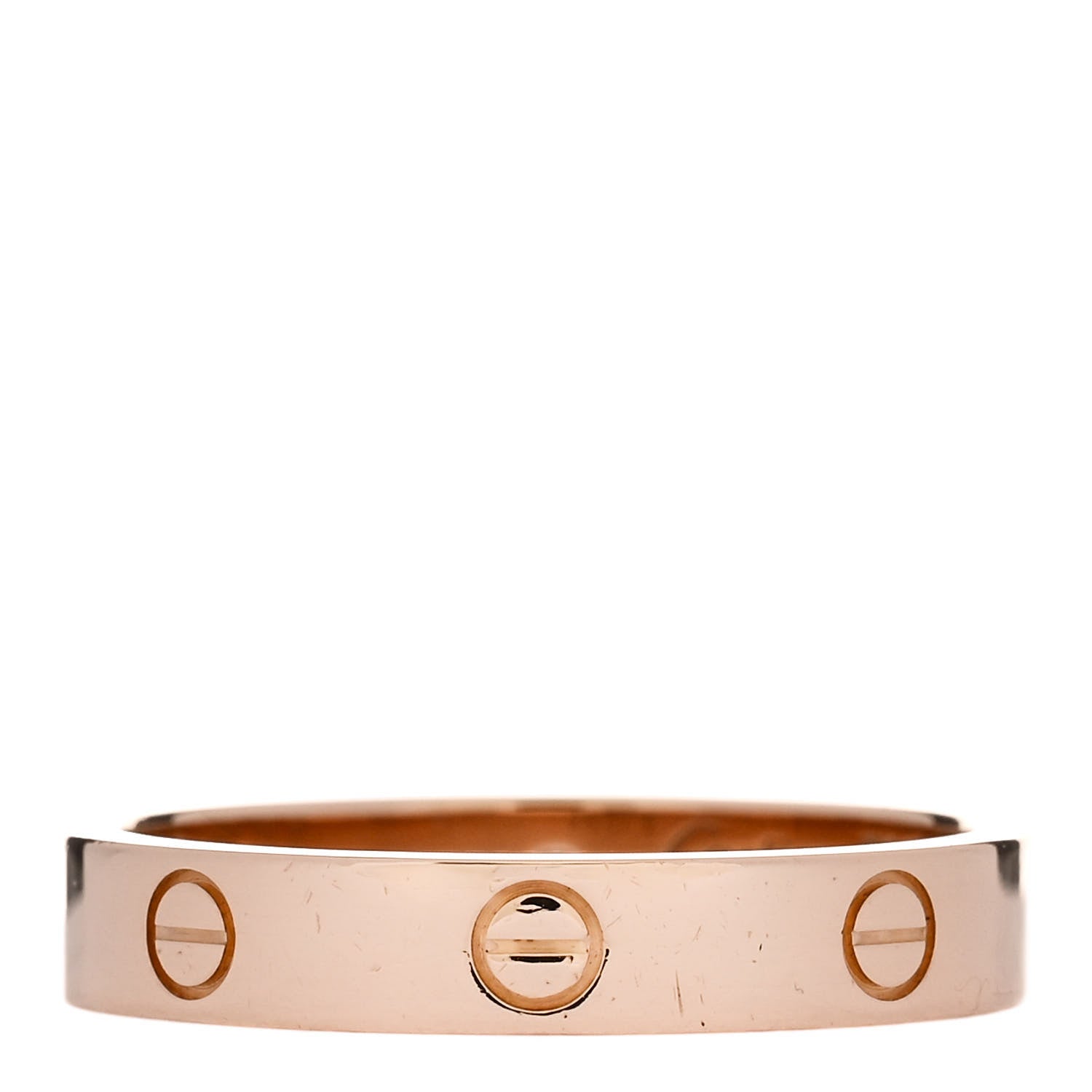 Cartier 18K Pink Gold Diamond 4mm LOVE Wedding Band Ring 60 9 3 of 5