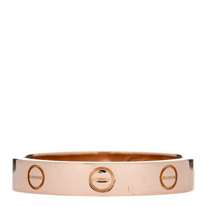 Cartier 18K Pink Gold Diamond 4mm LOVE Wedding Band Ring 60 9 3 of 5