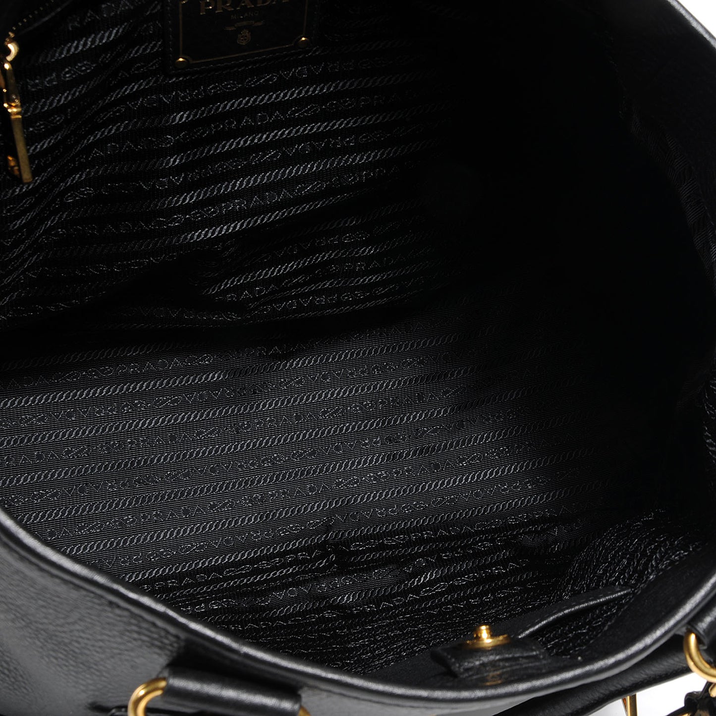 Deerskin Zipper Detail Tote Black