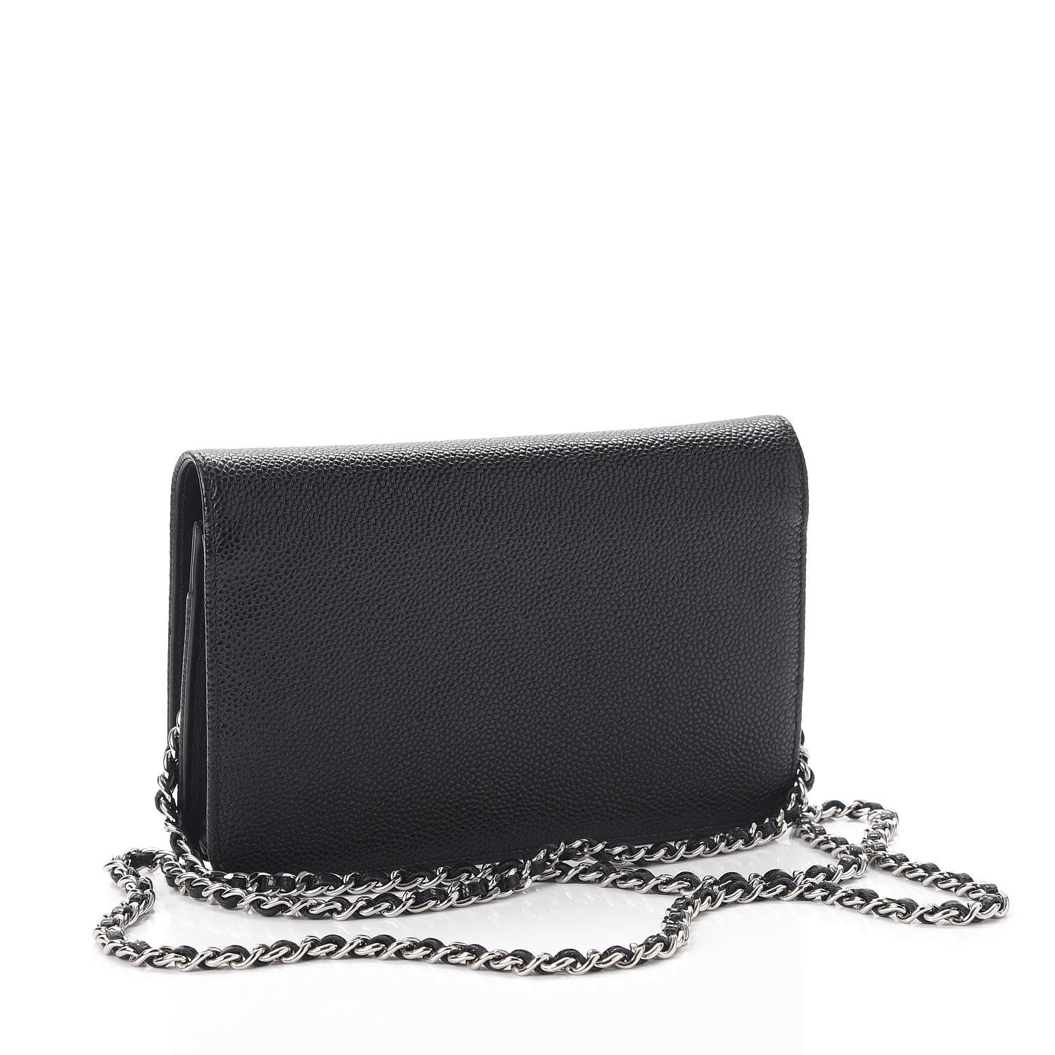 Chanel Caviar Timeless CC Wallet On Chain WOC Black 3 of 10