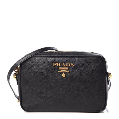 Prada Saffiano Small Camera Crossbody Bag Black 1 of 8