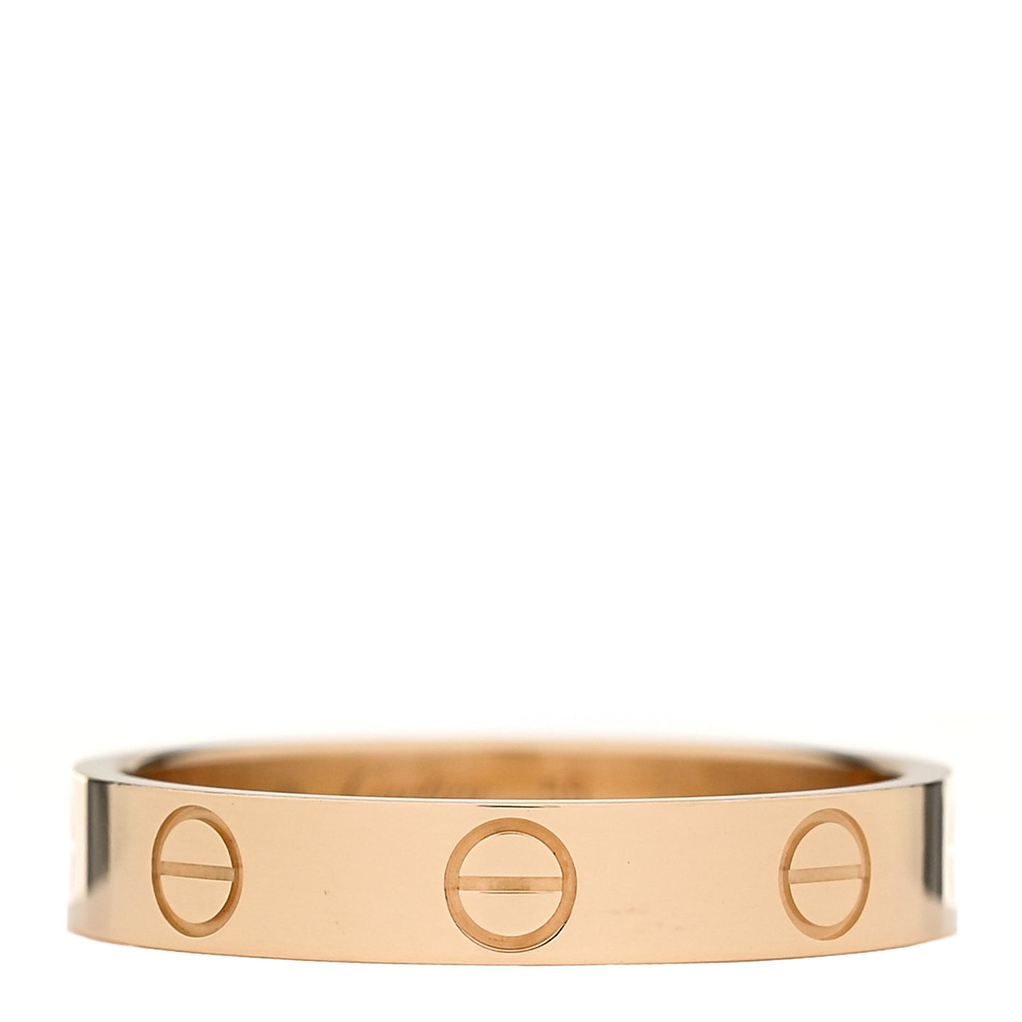 18K Yellow Gold 3.5mm LOVE Wedding Band Ring 55 7.25