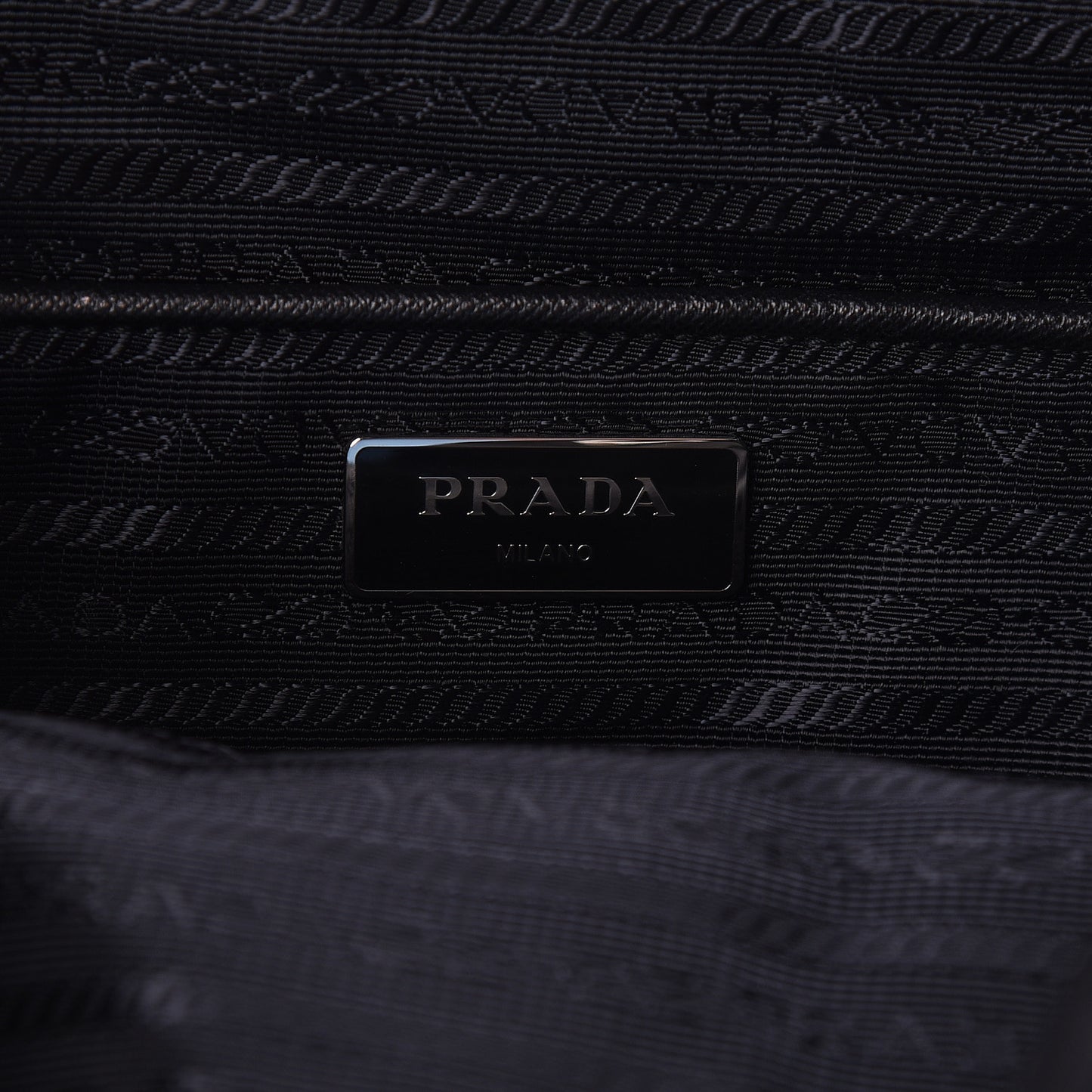 Tessuto Nylon Saffiano Medium Backpack Black