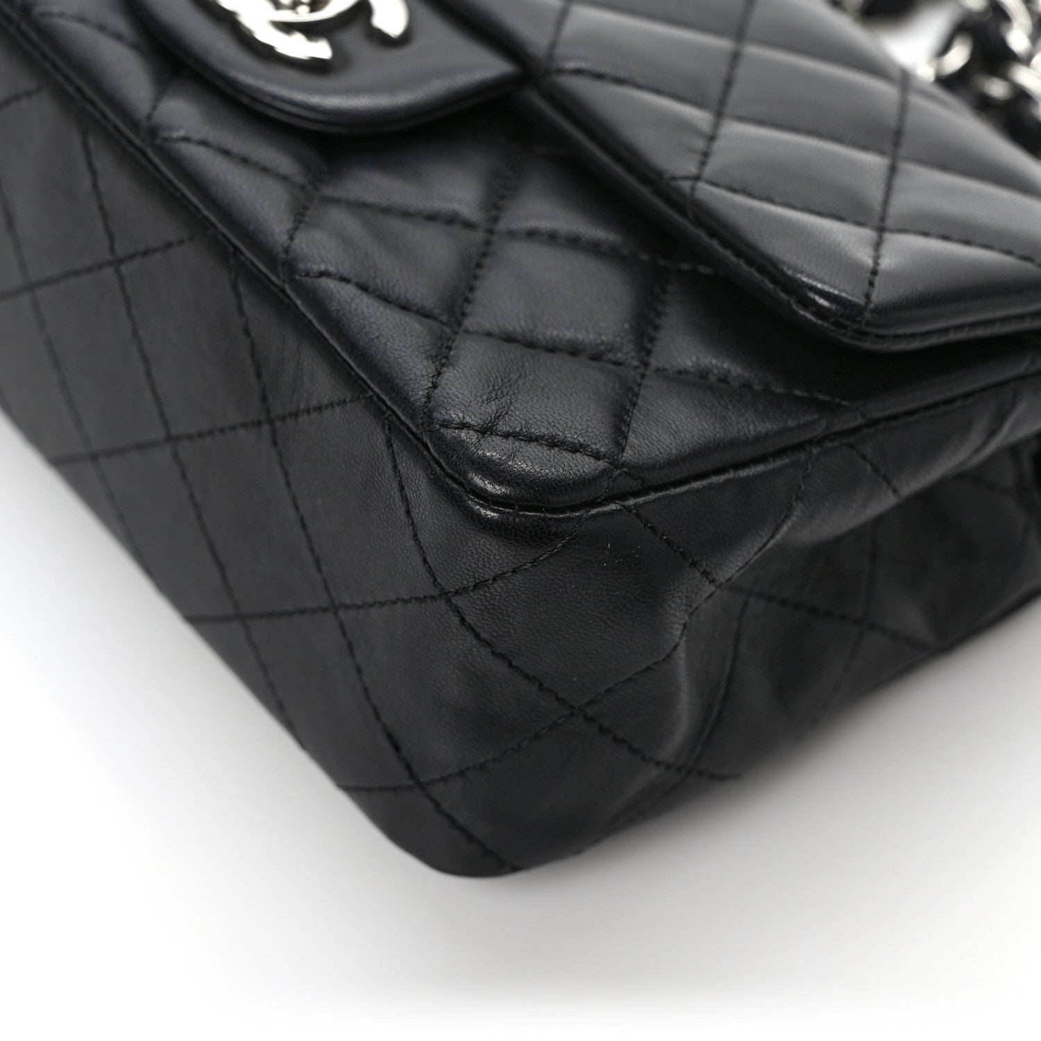 Chanel Lambskin Quilted Mini Rectangular Flap Black 11 of 12
