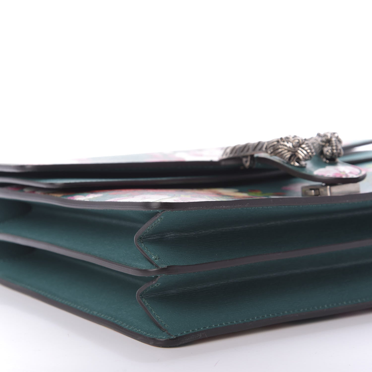 Gucci Calfskin Blooms Print Medium Dionysus Shoulder Bag Bright Emerald Multicolor 6 of 9