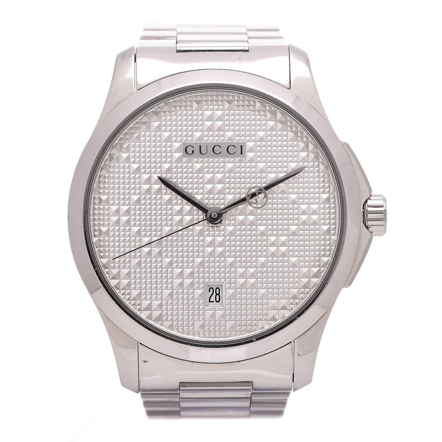 Gucci Stainless Steel 38mm G-Timeless Diamante Quartz Watch 1 of 8