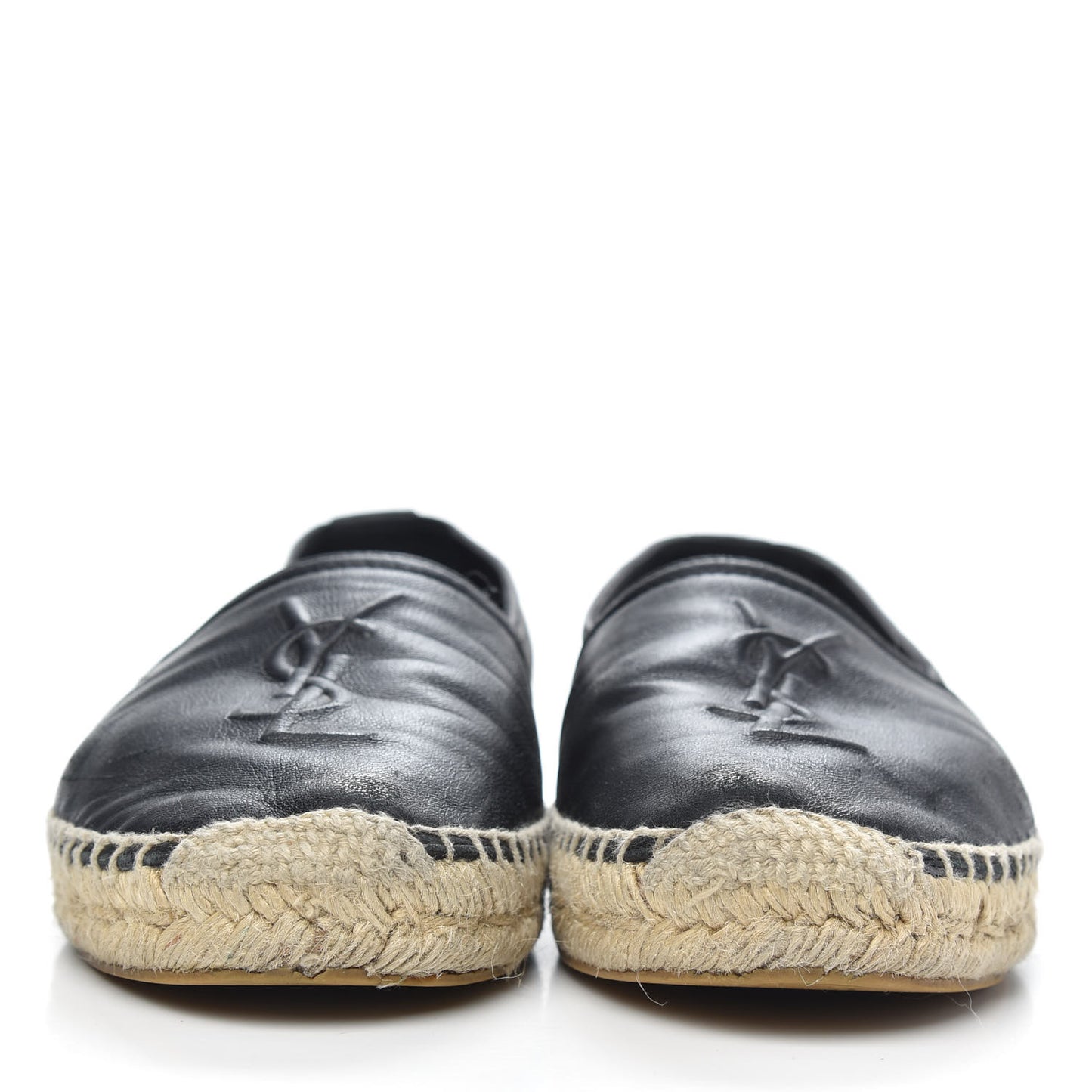 Lambskin Monogram Espadrilles 38 Black