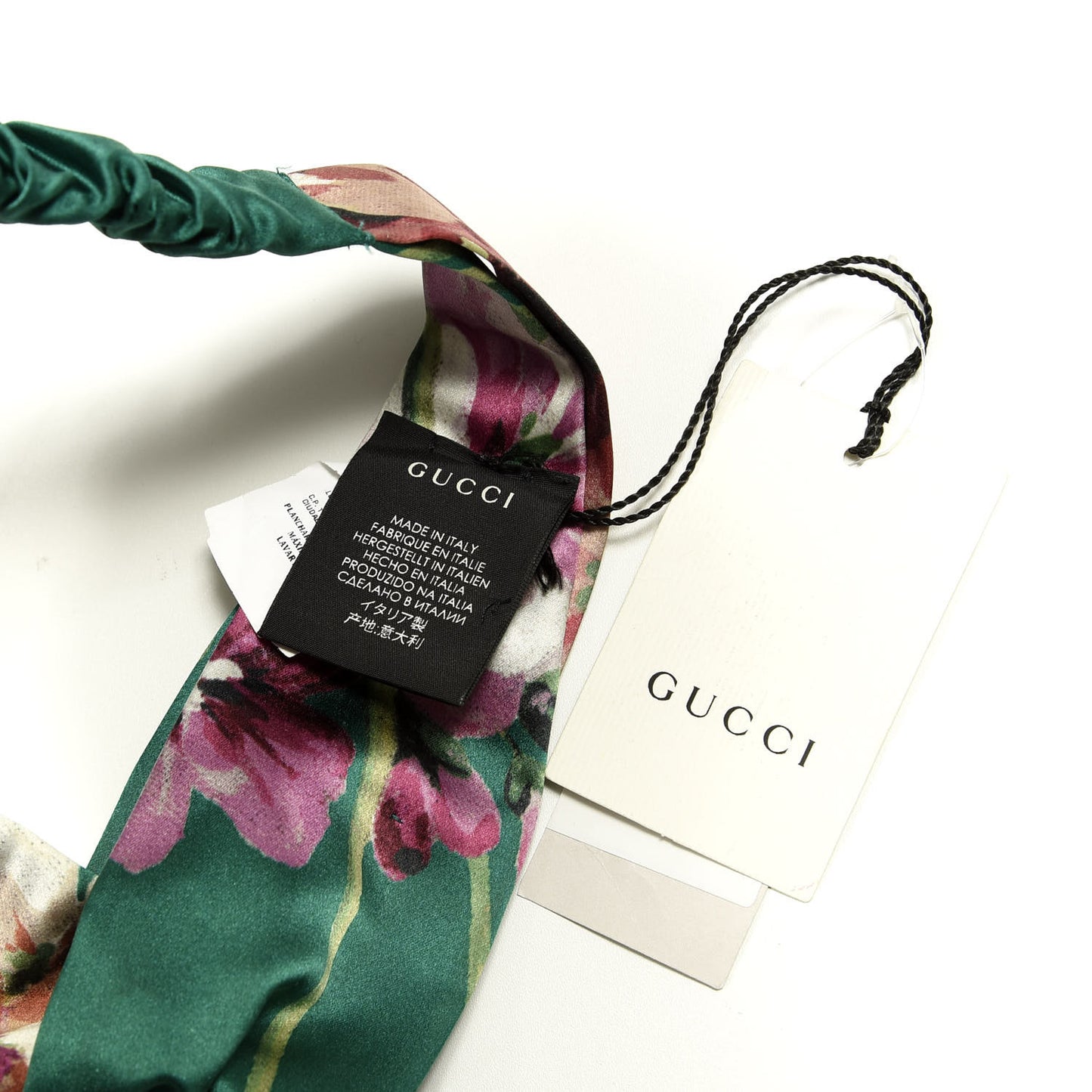 Silk Blooms Print Duchesse Headband Grass