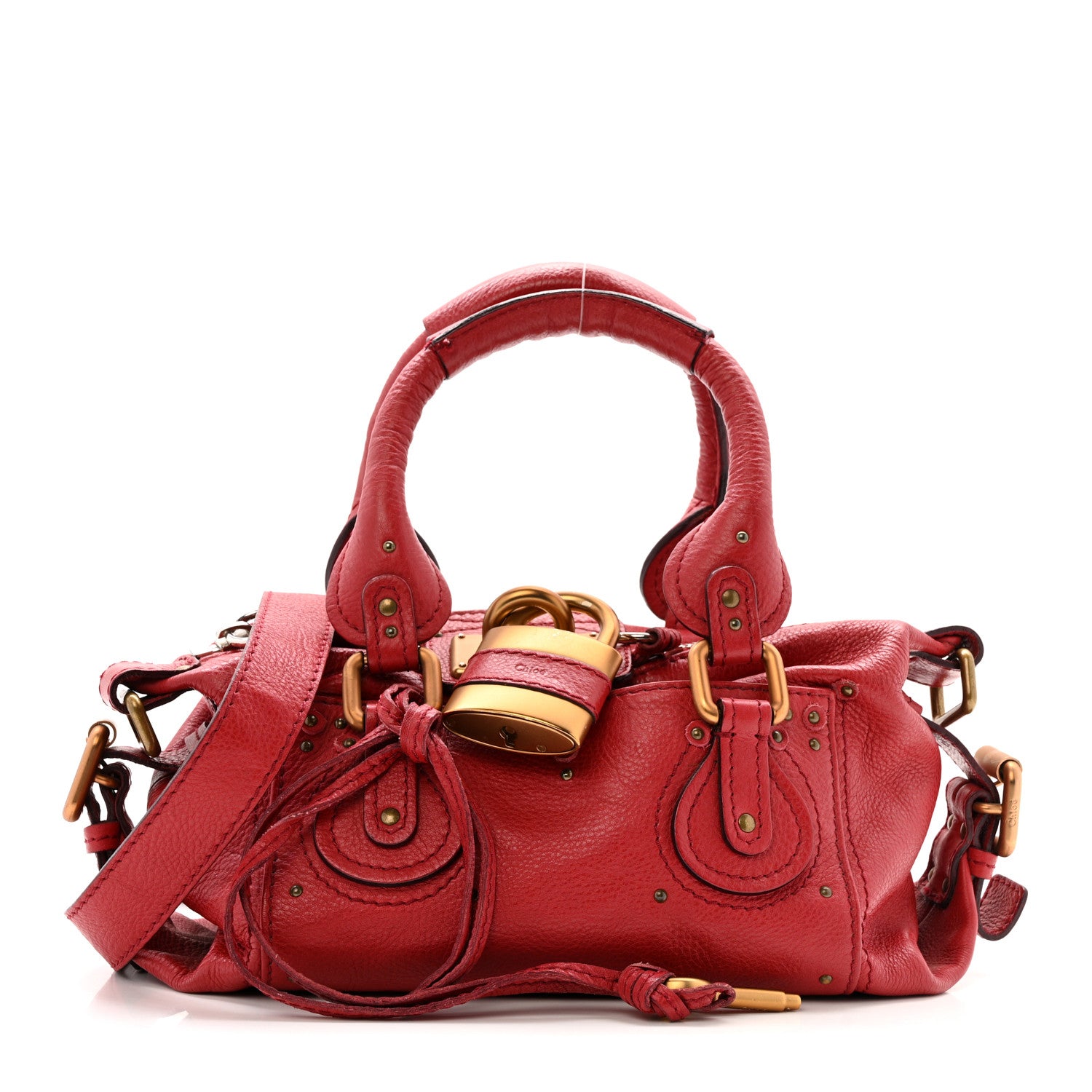 Chloe Calfskin Medium Paddington Satchel Rouge 1 of 23