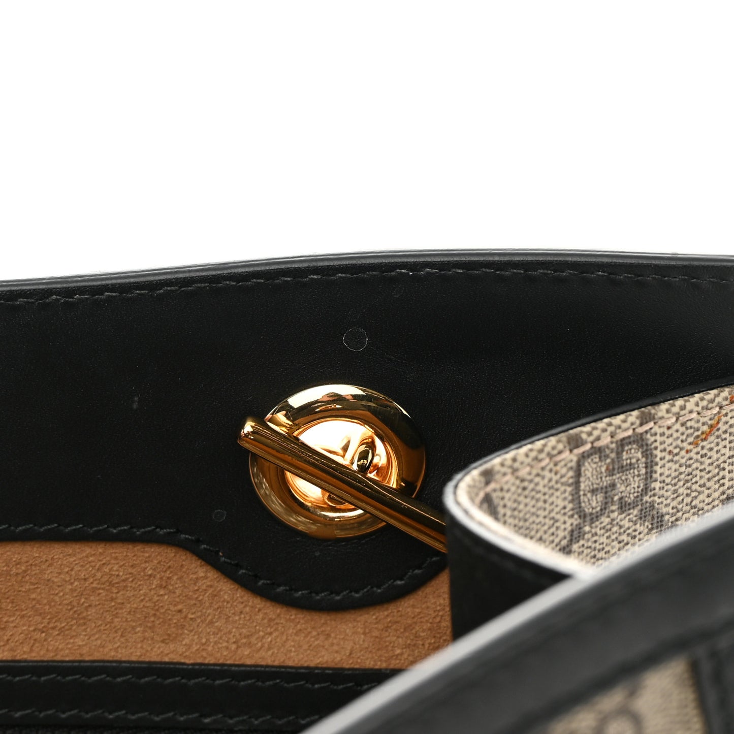 GG Supreme Monogram Medium Padlock Tote Black