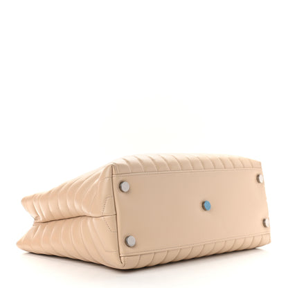 Saint Laurent Calfskin Y Quilted Monogram Large Loulou Shopper Nude Powder 4 of 9
