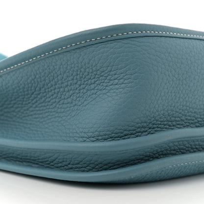 Hermes Taurillon Clemence Evelyne III PM New Blue Jean 9 of 11