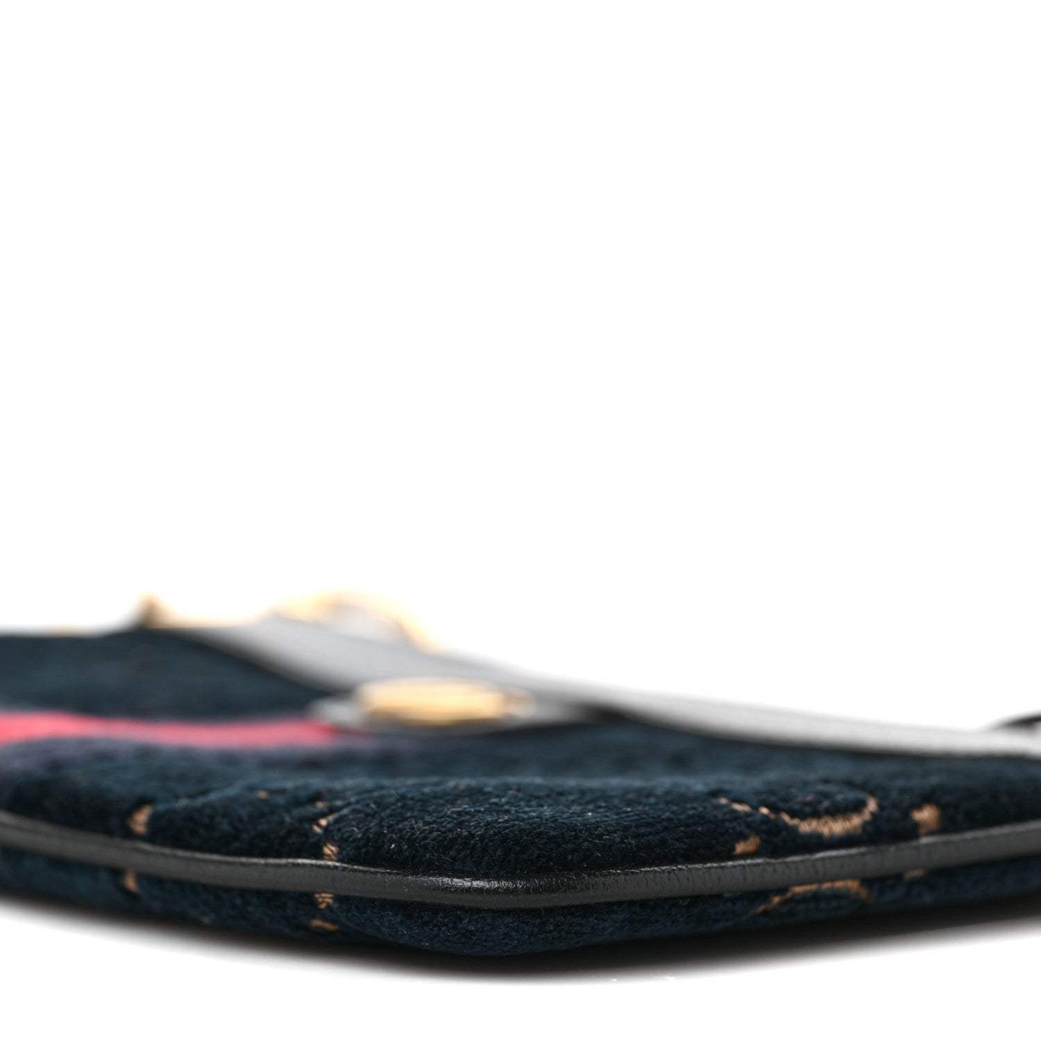 Gucci Velvet GG Monogram Textured Calfskin Web Smartphone Case Blue Beige Black 8 of 8