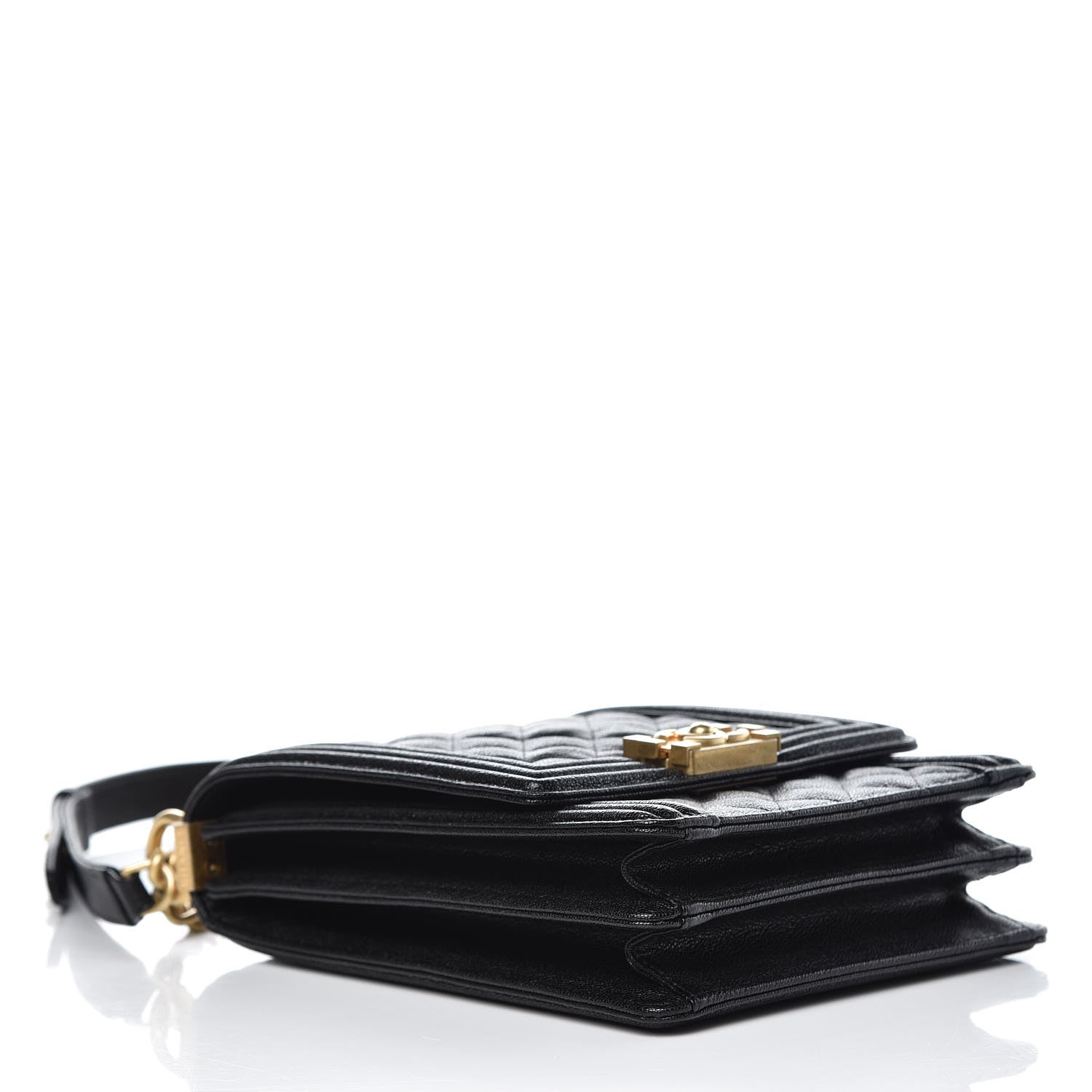 Chanel Caviar Quilted North South Boy Flap Black 4 of 10