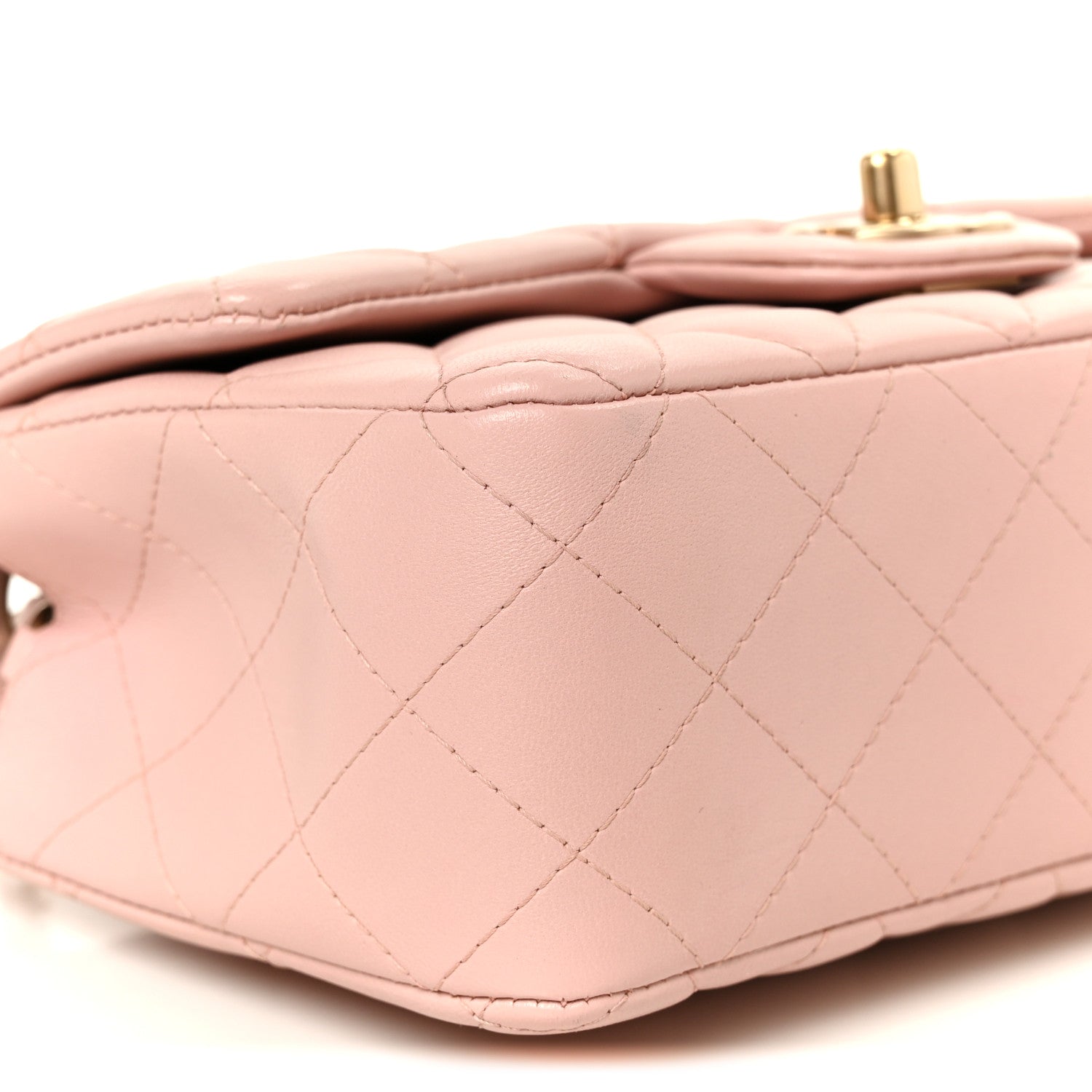 Chanel Lambskin Quilted Mini Rectangular Flap Light Pink 10 of 11
