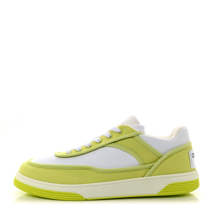 Chanel Fabric Womens Logo Sneakers 37 Green 1 of 10
